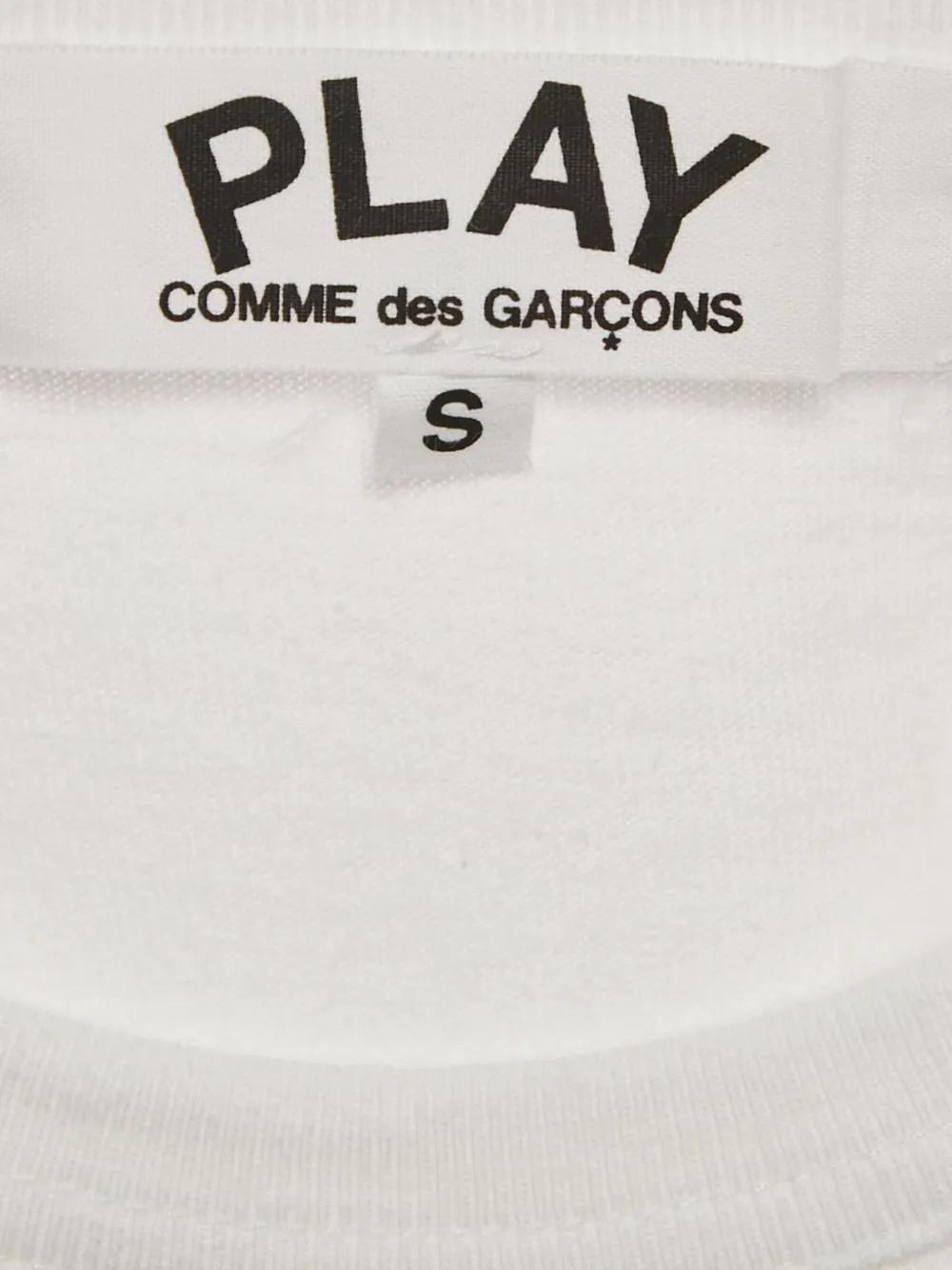 Pre-owned Comme Des Garçons Heart-logo T-shirt In White