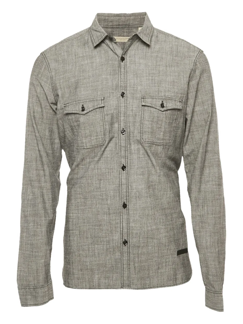 Pre-owned Burberry Double-pocket Cotton Shirt In Gray