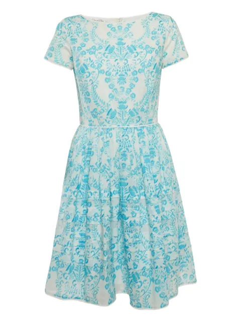 Oscar de la Renta Pre-Owned vestido de algodón con estampado floral