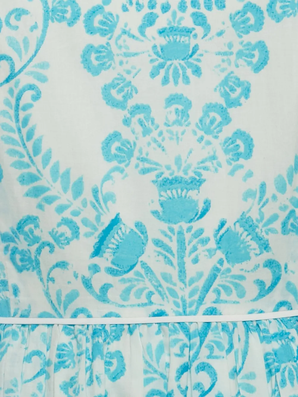 Oscar de la Renta Pre-Owned Katoenen jurk met bloemenprint - Wit