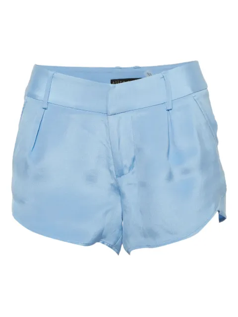 alice + olivia silk pleated shorts