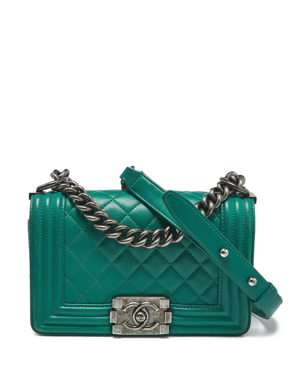 CHANEL Pre-Owned Borsa a spalla Boy Chanel con battente - Verde