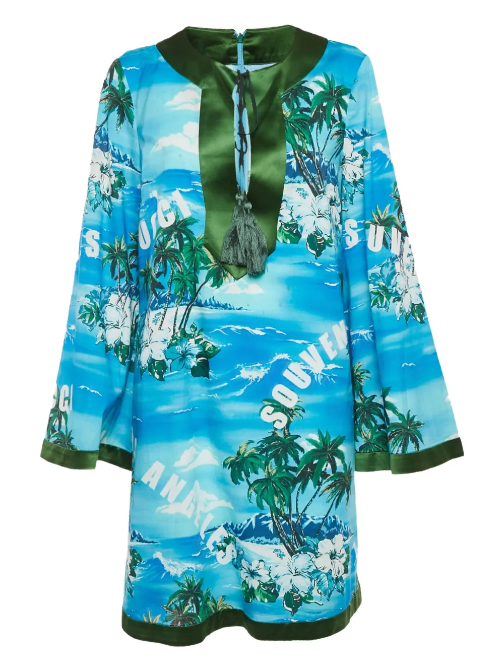 Gucci Pre-Owned Abito con stampa grafica - Blu