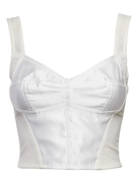 Dolce & Gabbana Pre-Owned satin-mesh bustier top