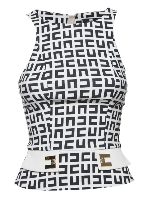 Elisabetta Franchi geometric-print sleeveless top