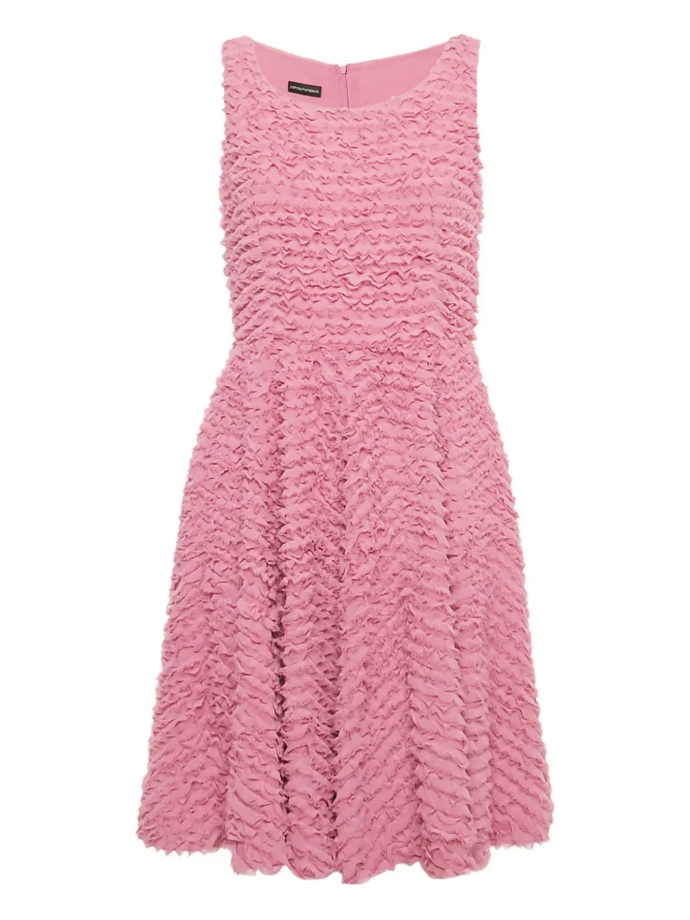Pre-owned Emporio Armani Ruffled Sleeveless Dress In Pink