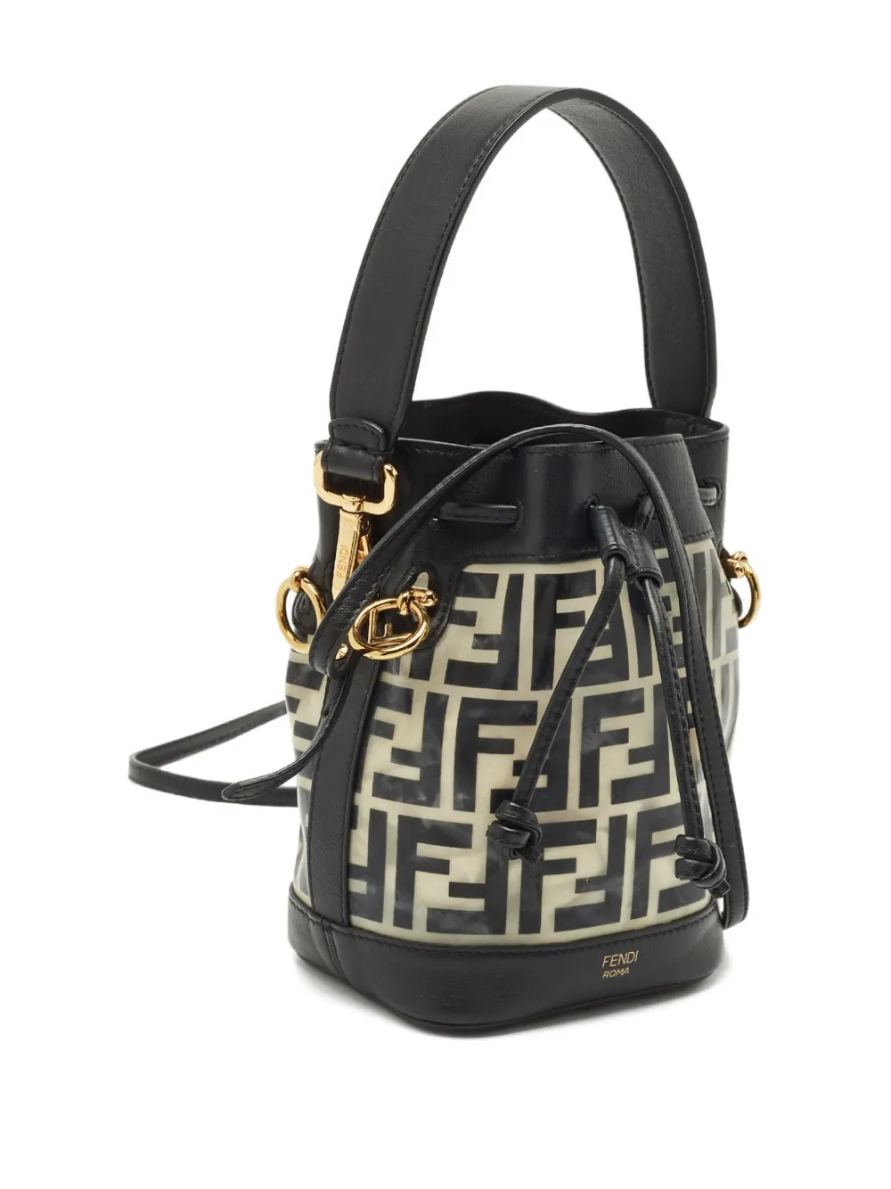 Pre-owned Fendi Mon Tresor Bucket Bag In Black