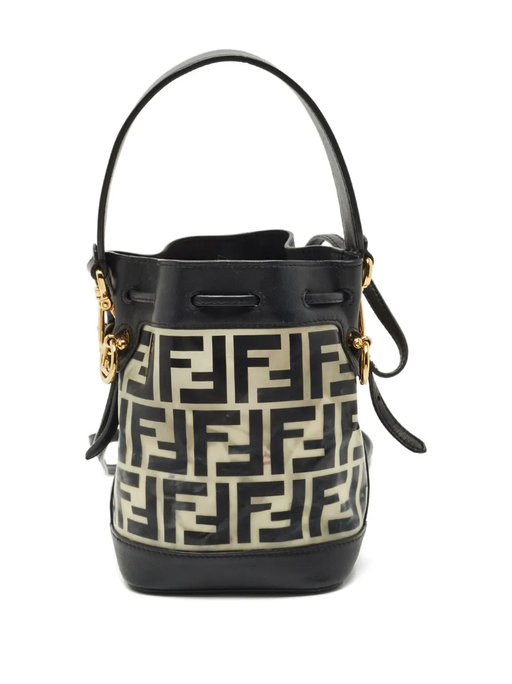 Pre-owned Fendi Mon Tresor Bucket Bag In Black