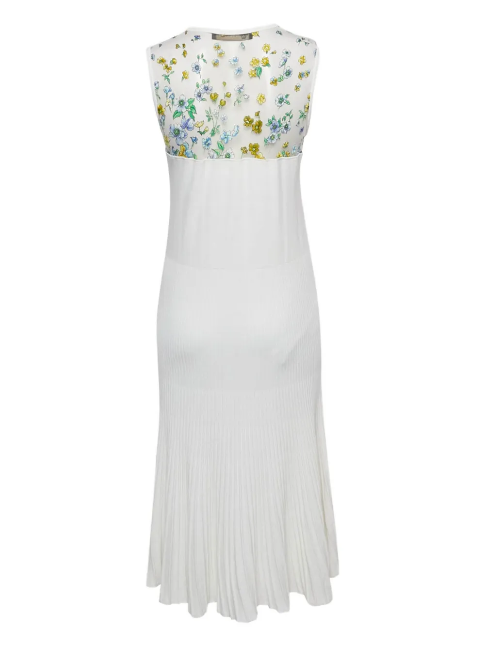 Versace Pre-Owned Abito a fiori plissettato - Bianco