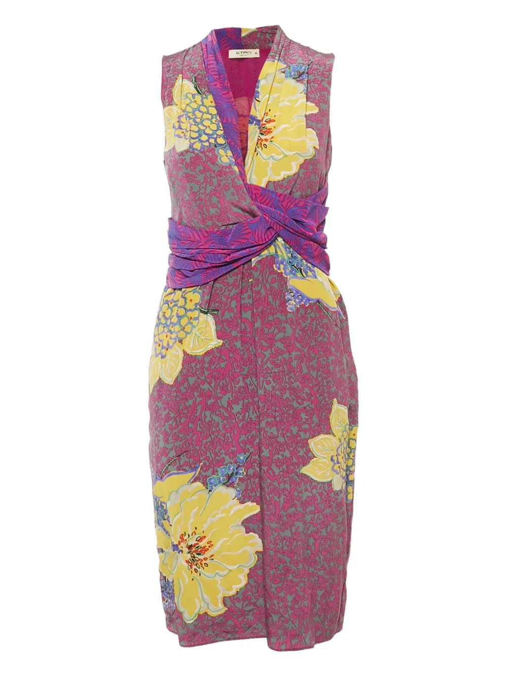 Etro Pre-Owned Abito smanicato a fiori - Viola