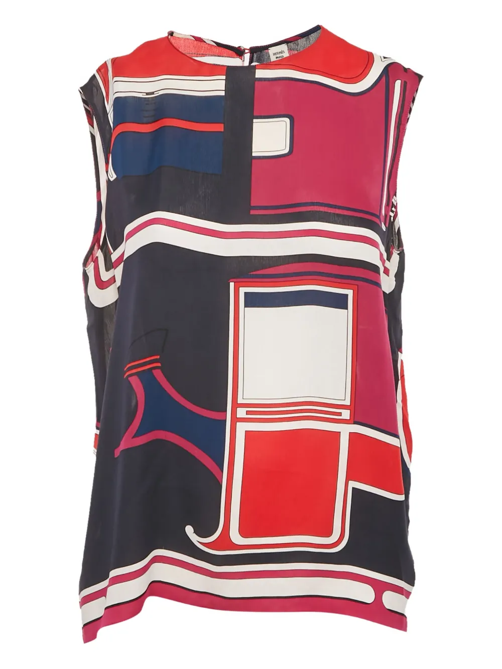 Hermès Pre-Owned top con estampado abstracto | rojo | Image 1