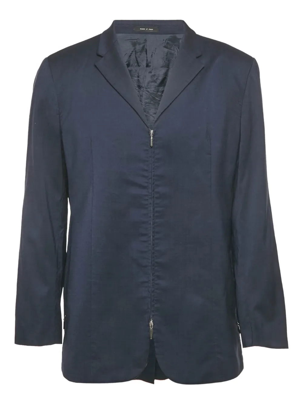 Emporio Armani Pre-Owned zip-up wool blazer | Blue | Image 1