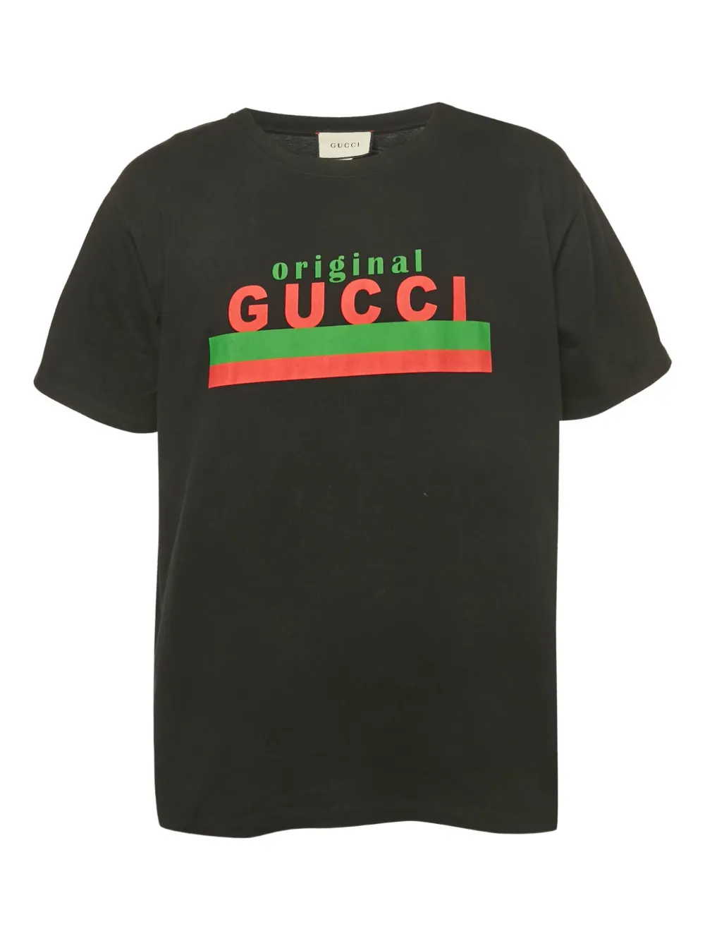 Gucci Pre-Owned playera con logo estampado y cuello redondo | negro | Image 1