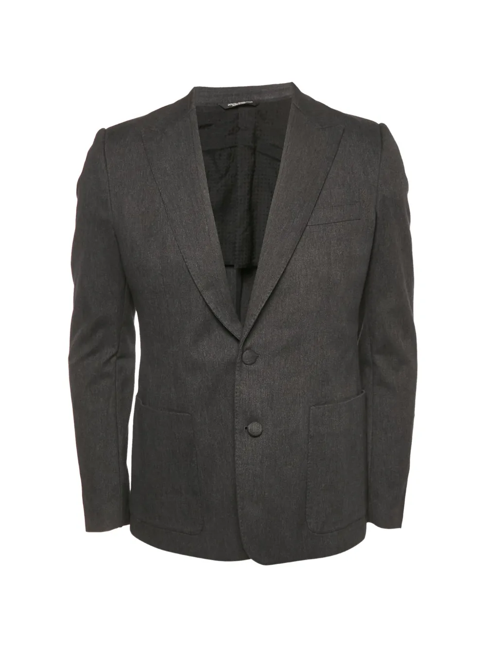 Pre-owned Dolce & Gabbana Denim Blazer In Gray