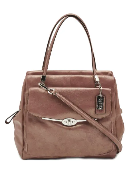 Coach bolsa satchel metalizada
