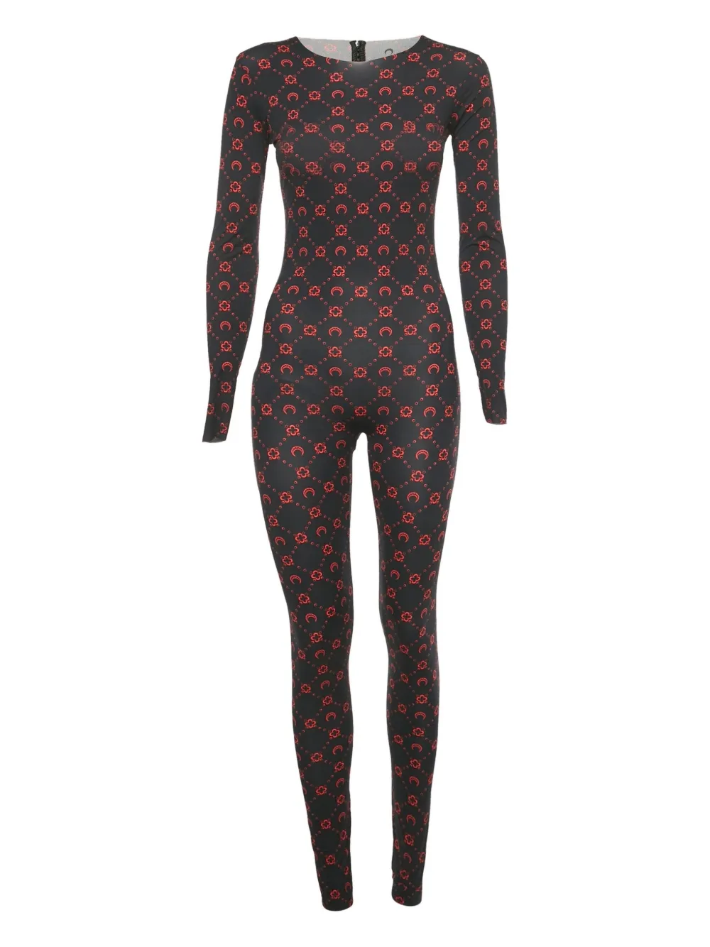 Pre-owned Marine Serre Moon-print Jumpsuit In Black