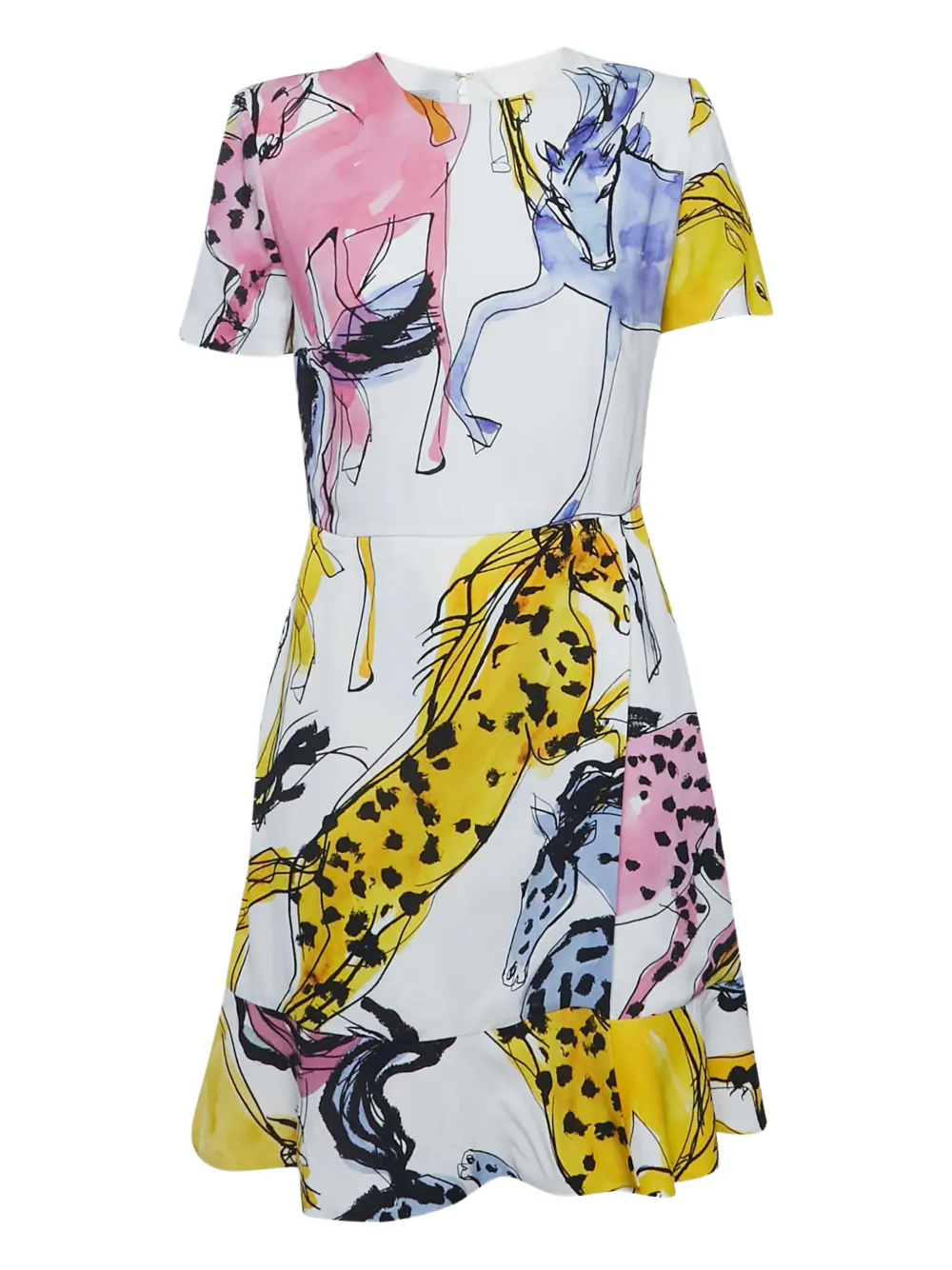 Stella McCartney Pre-Owned robe imprimée en soie | blanc | Image 1