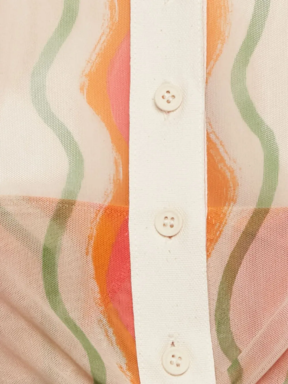 Pre-owned Jacquemus Le Raphia La Chemise Abaca Wave-print Mesh Shirt In Pink