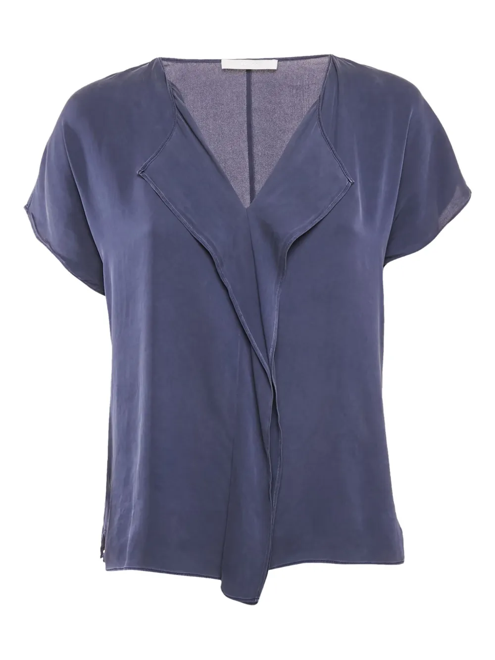 Pre-owned Boss Green Hugo Boss V-neck Draped Top In Blue