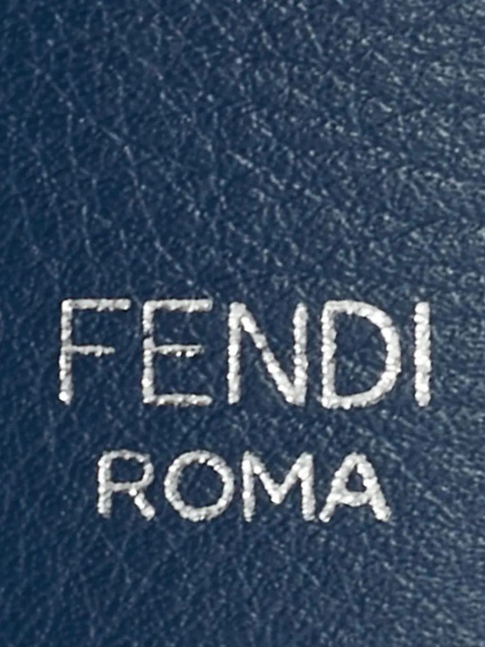 FENDI Pre-owned Flower-appliqué Leather Shoulder Strap In Blue