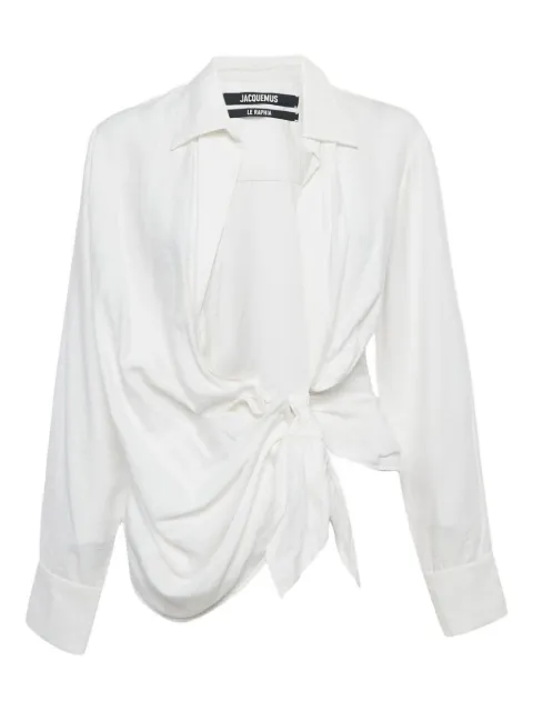 Jacquemus Pre-Owned tie-up blouse