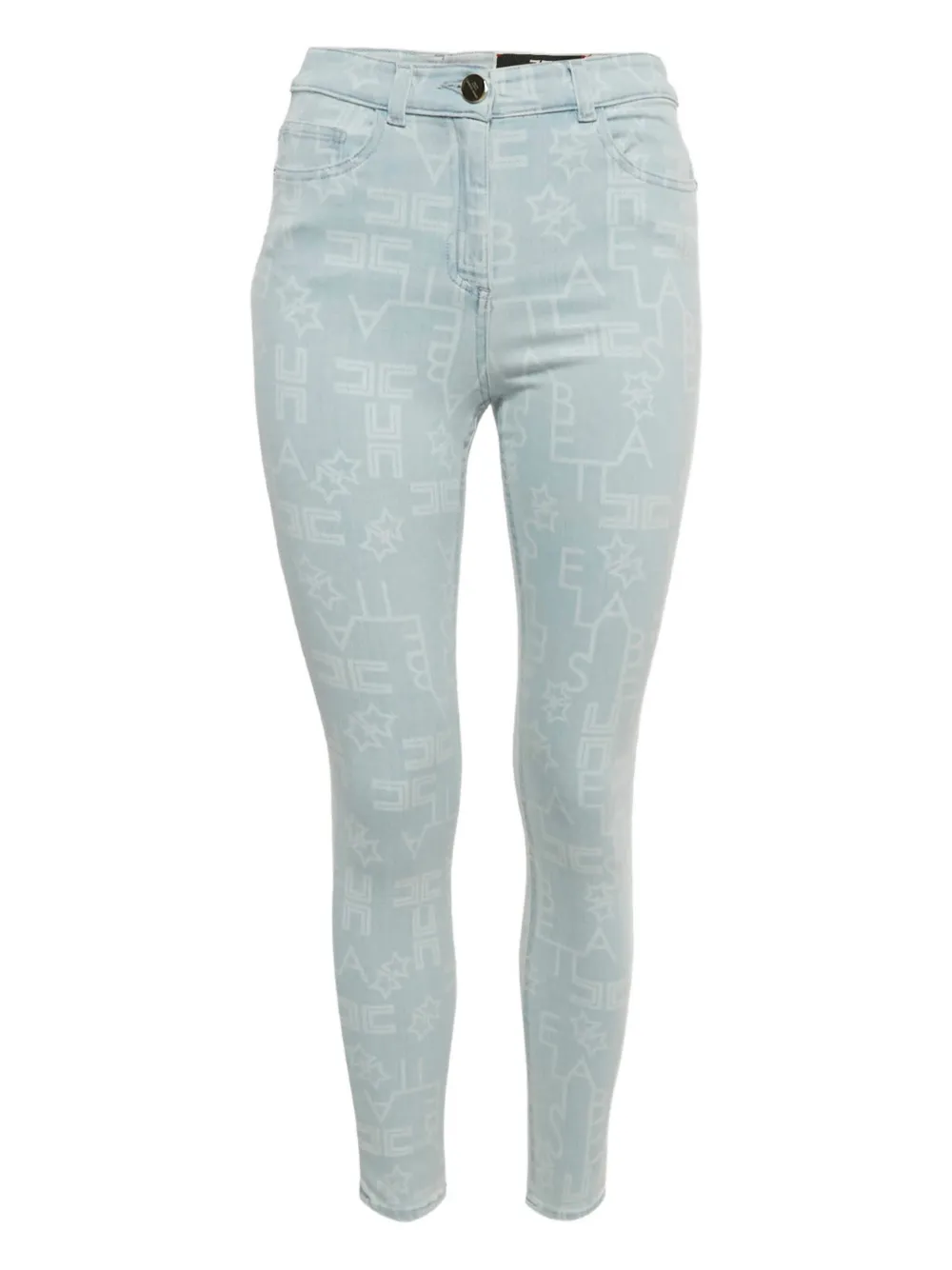 Elisabetta Franchi Jeans skinny con monogramma - Blu