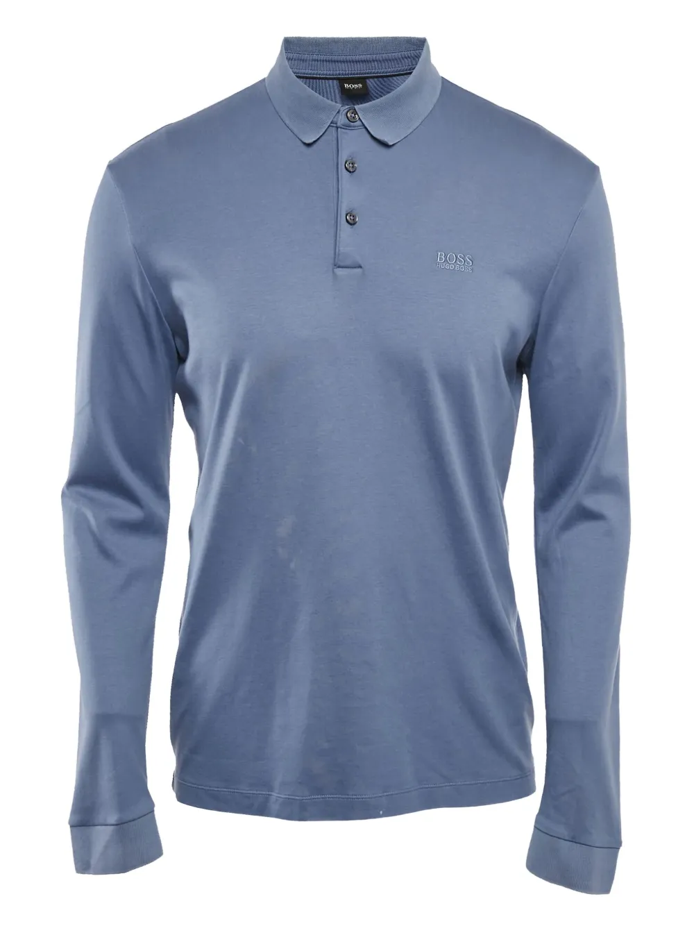 Pre-owned Hugo Boss Long-sleeve Polo Shirt In Blue