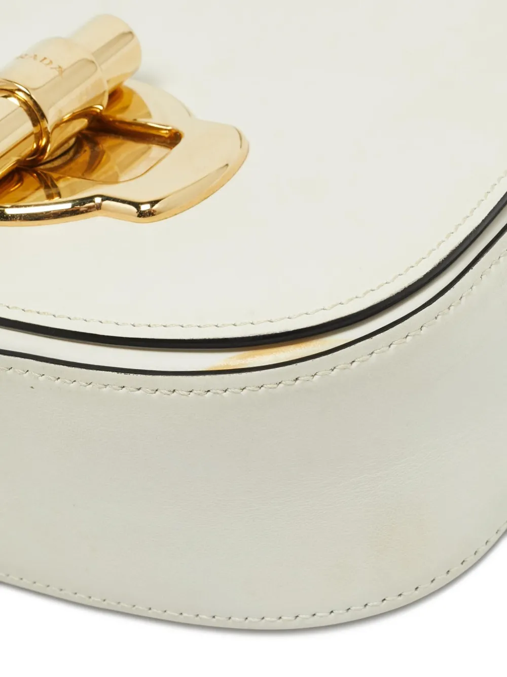 Pre-owned Prada Leather Crossbody Bag In White