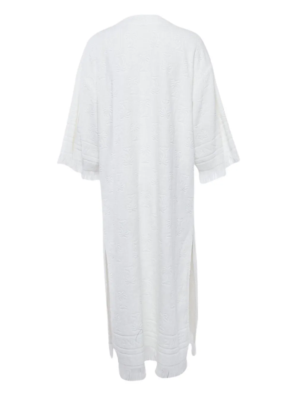ZIMMERMANN Maxi-jurk met franje en palmboom - Wit