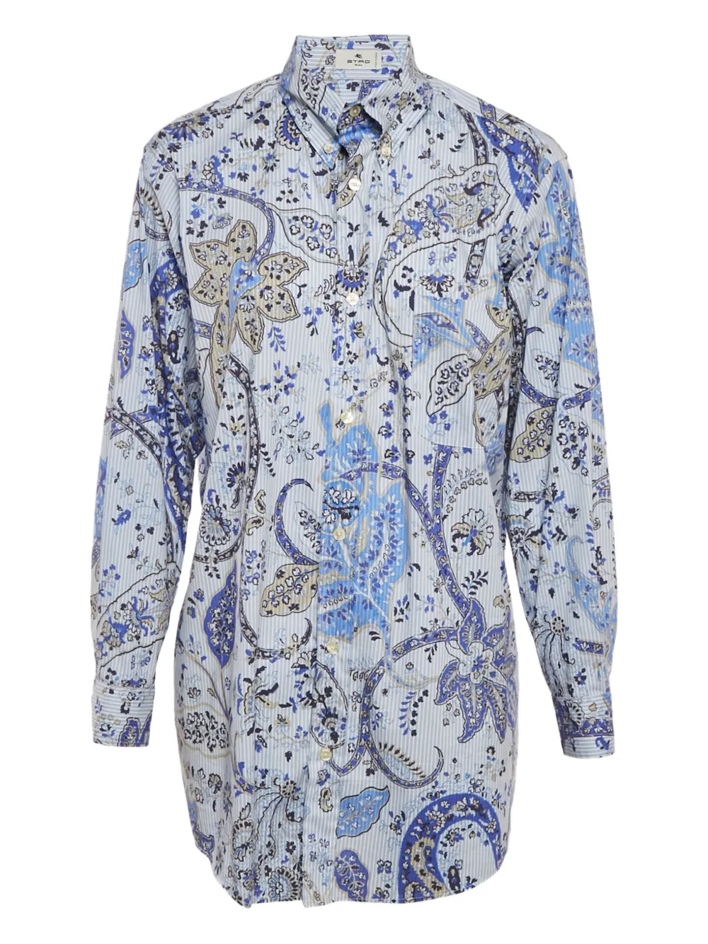 Etro Pre-Owned camisa con botones y estampado de cachemira | azul | Image 1