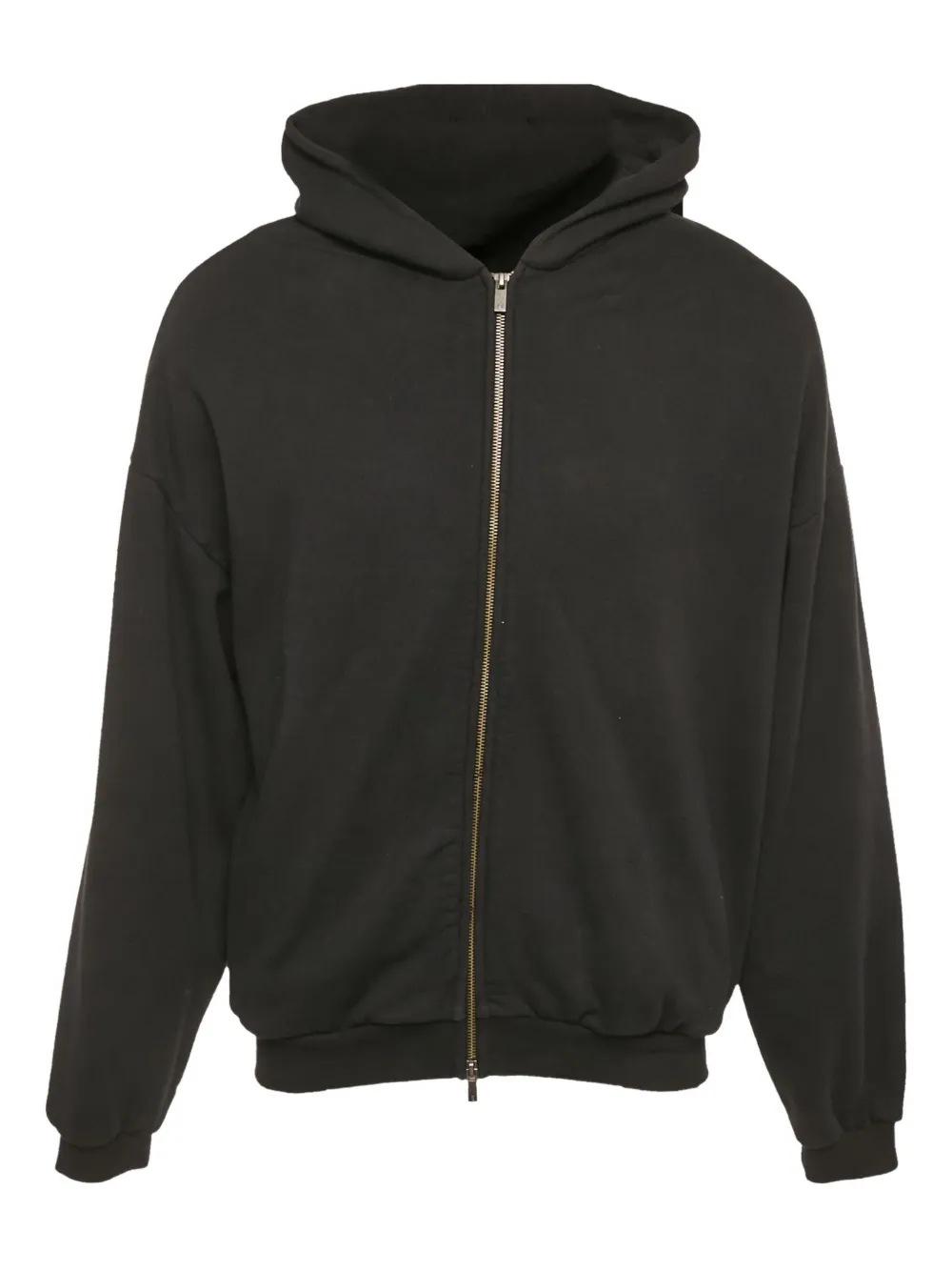 Pre-owned Fear Of God Cotton Zip-up Sweatshirt In Black