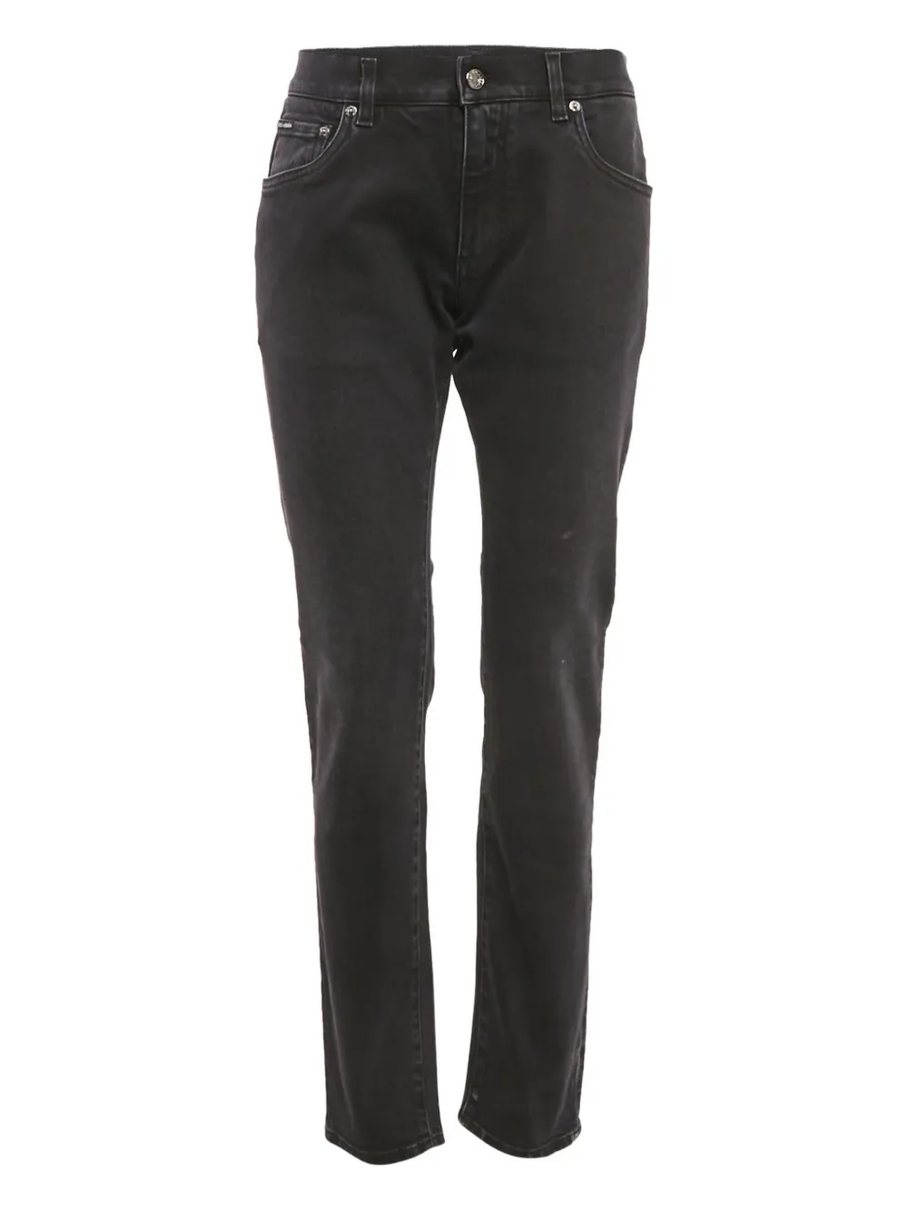 Pre-owned Dolce & Gabbana Slim-fit Jeans In Black