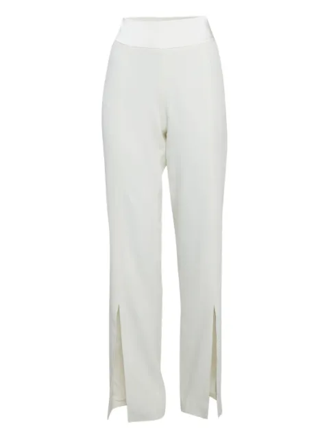 Simkhai satin-trim crepe trousers