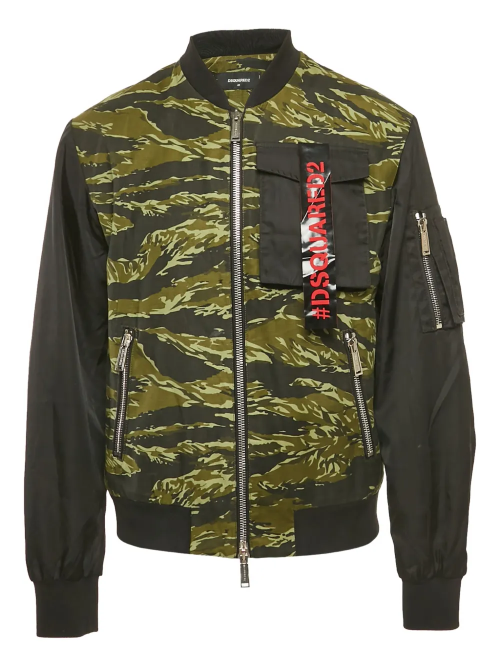 DSQUARED2 camouflage-pattern bomber jacket | Green | Image 1