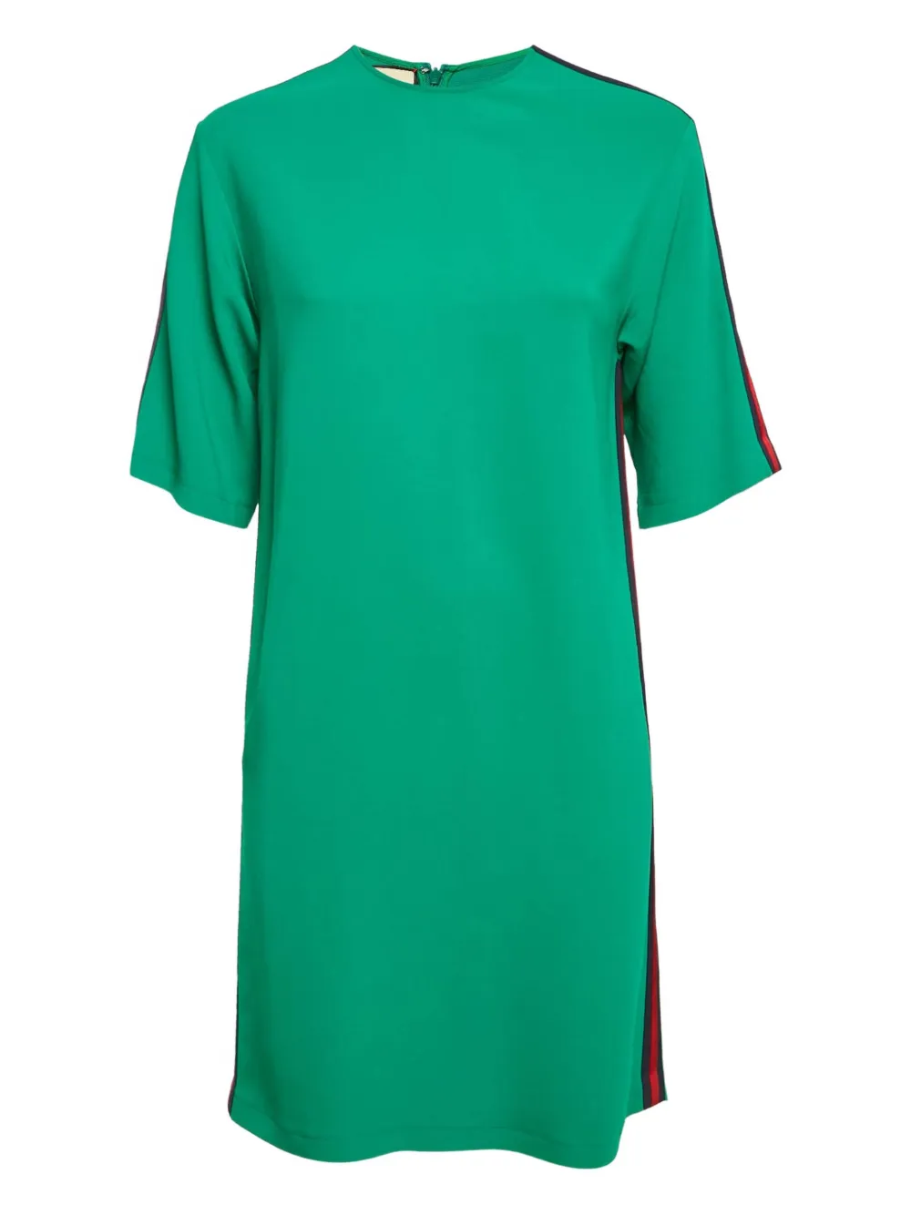 Pre-owned Gucci Web-stripe Mini Dress In Green