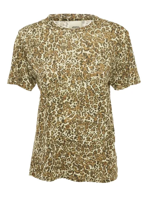 ISABEL MARANT 2020s leopard-print cotton T-shirt