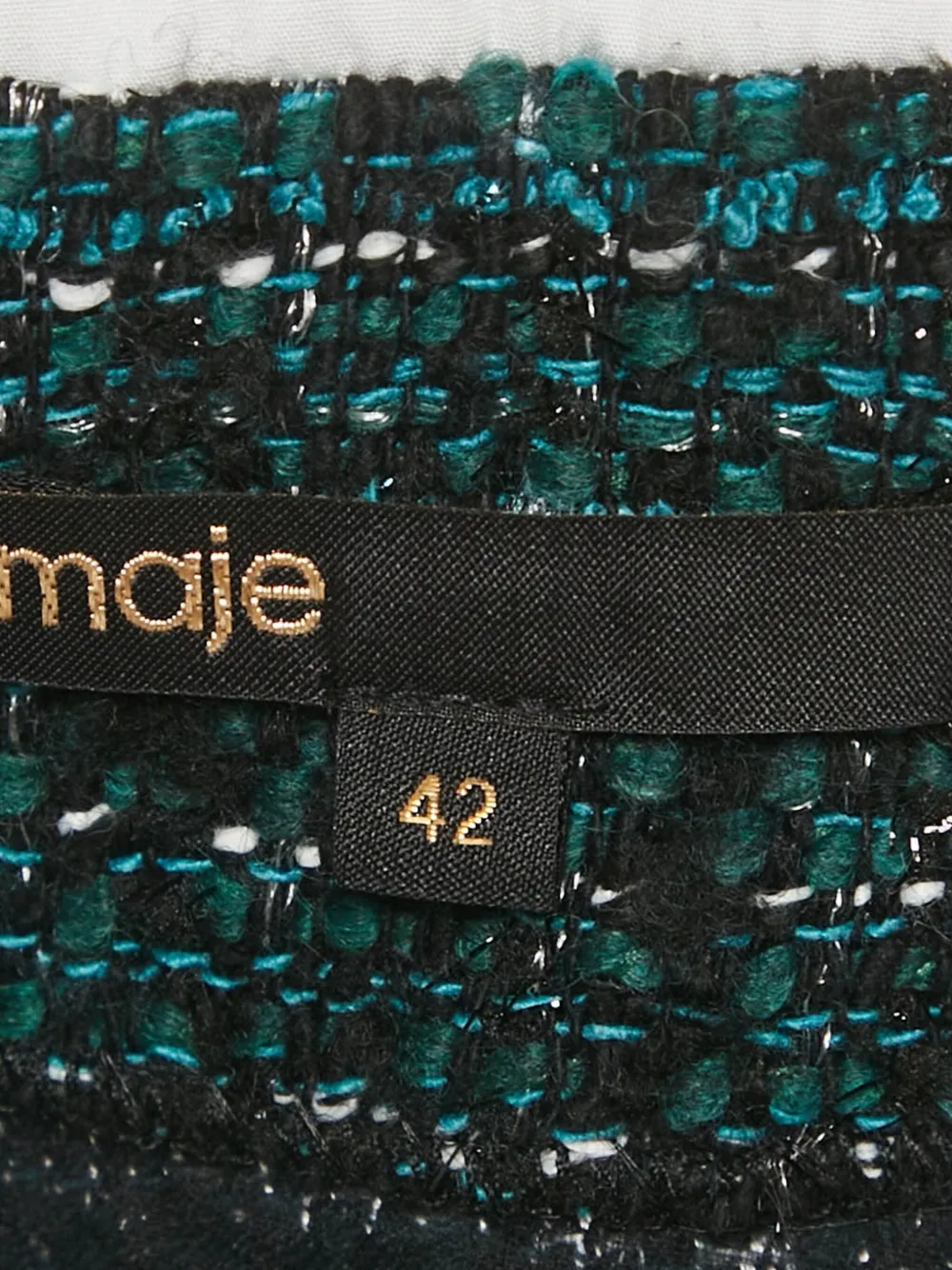 Maje tweed contrasting-collar jacket | Image 2