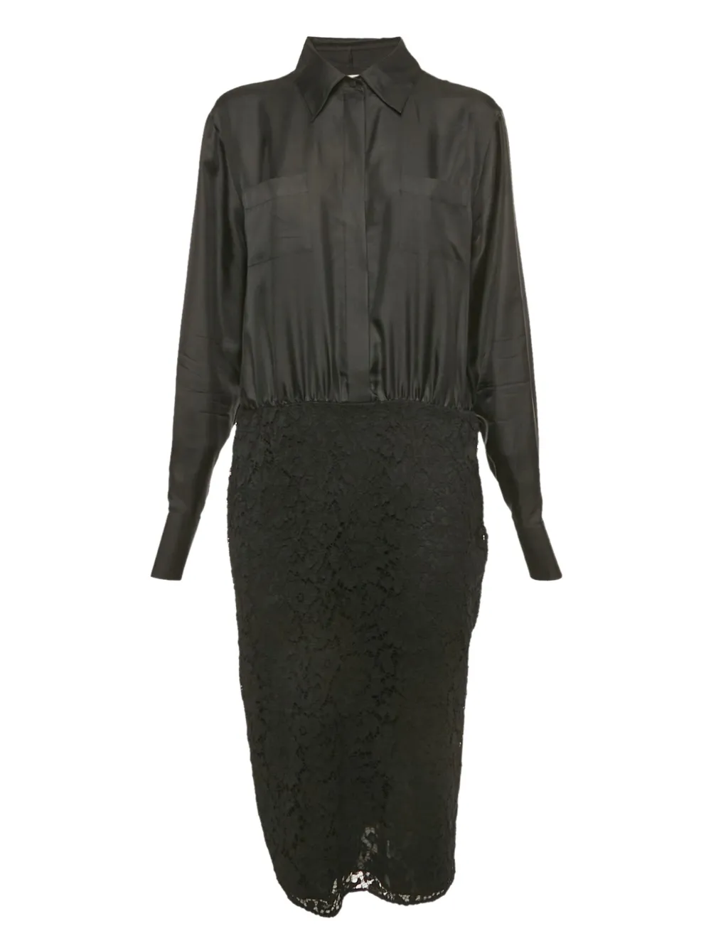 Pre-owned Valentino Floral-lace Dress In Black