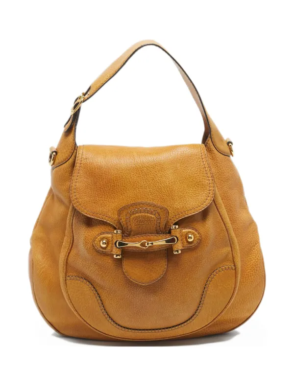 Gucci Pre-Owned レザー ハンドバッグ | ブラウン | FARFETCH JP