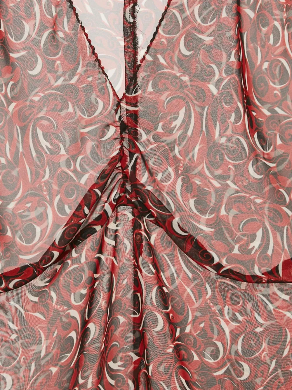 Miu Miu Pre-Owned graphic-print ruched top | Image 2