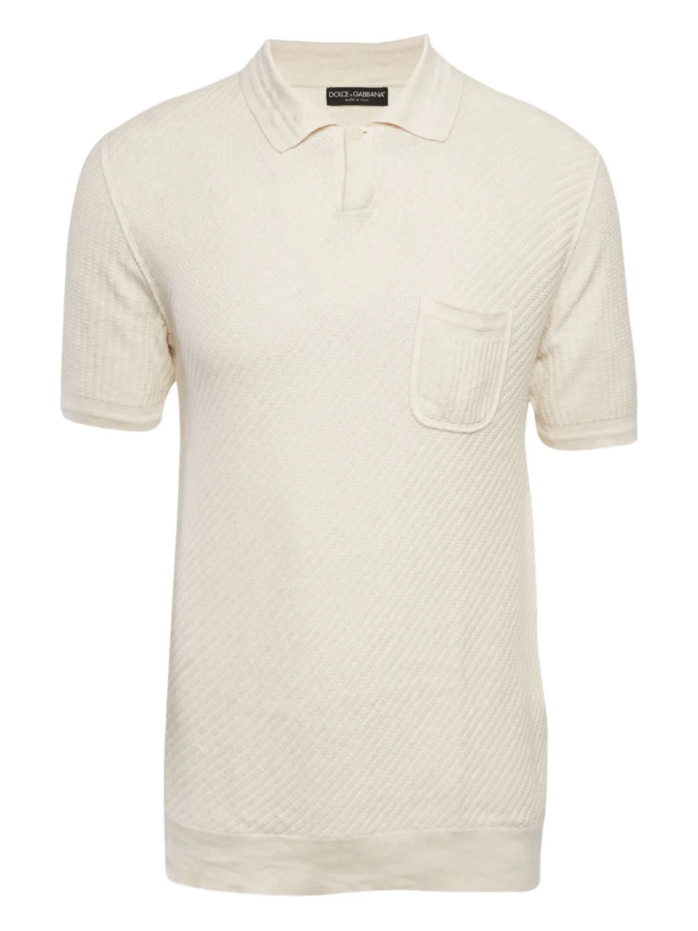 Dolce & Gabbana Pre-Owned playera tipo polo tejida con motivo | neutro | Image 1