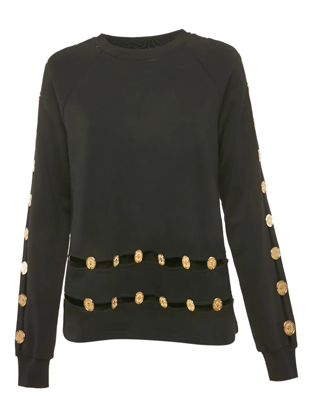 Balmain Pre-Owned sudadera con detalle de moneda | negro | Image 1
