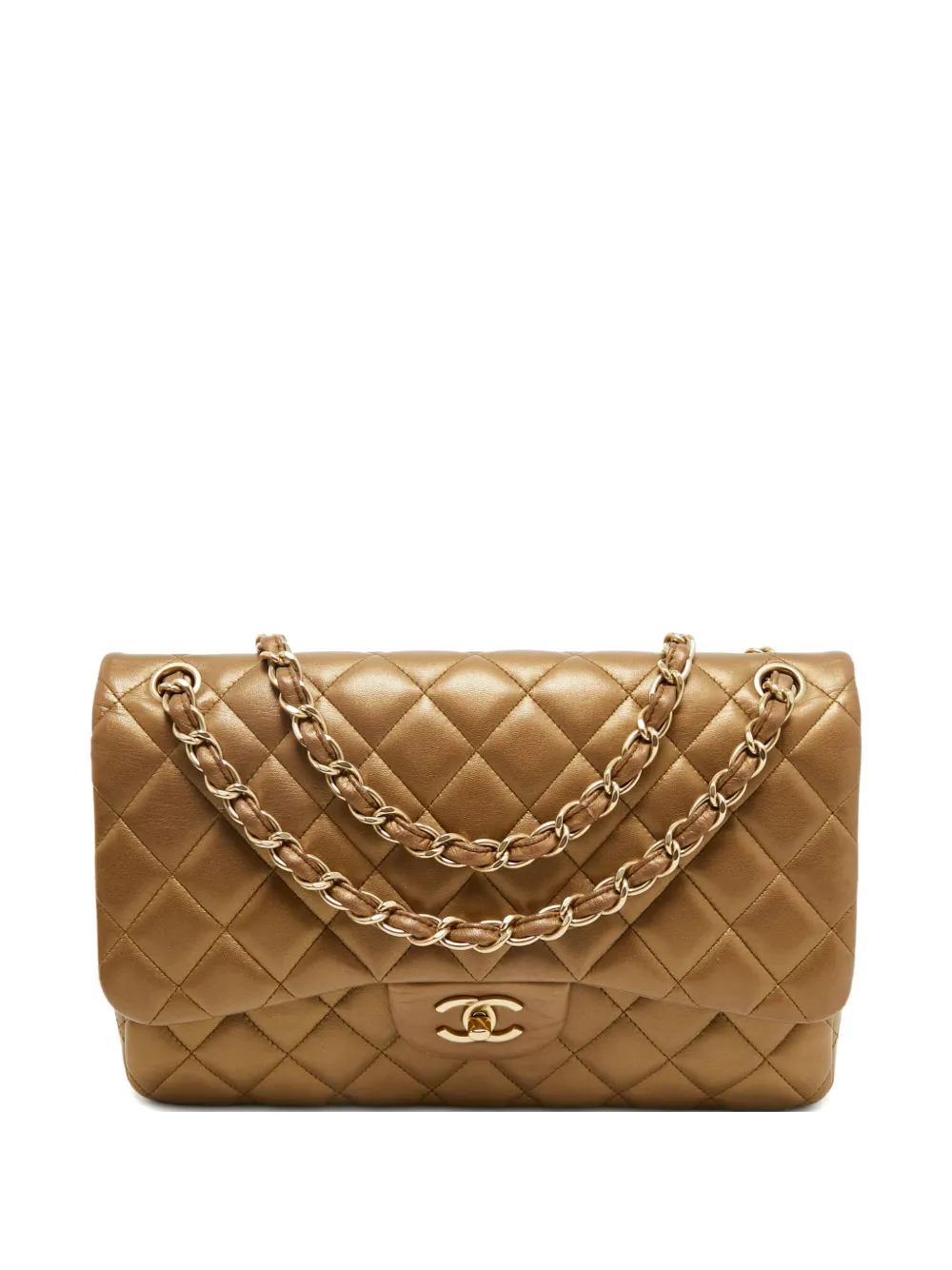 CHANEL Pre-Owned Borsa a spalla Double Flap - Marrone
