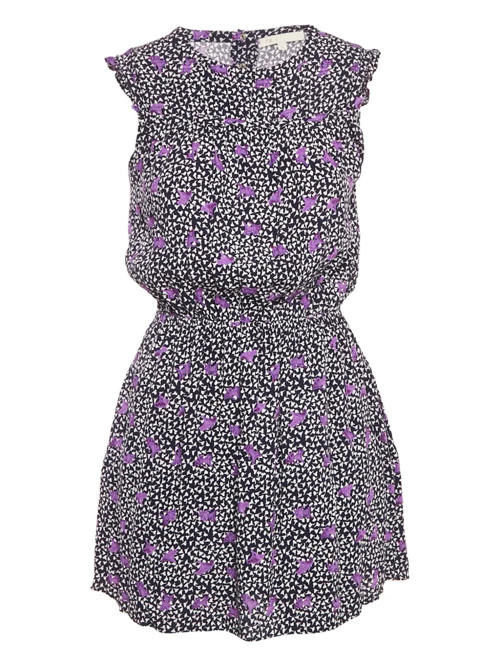 Maje robe courte à fleurs | bleu | Image 1