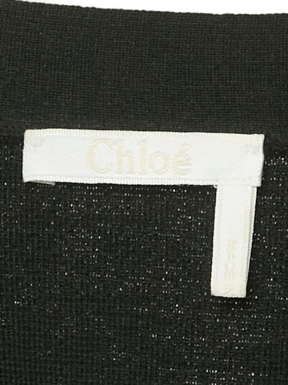 Pre-owned Chloé Lace-insert Wool Cardigan In Black