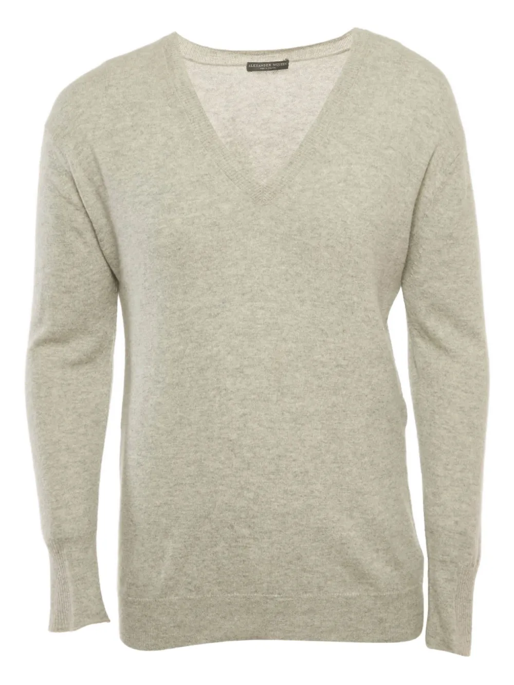 Pre-owned Alexander Mcqueen V-neck Sweater In Gray