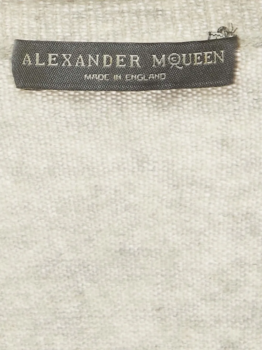 Pre-owned Alexander Mcqueen V-neck Sweater In Gray