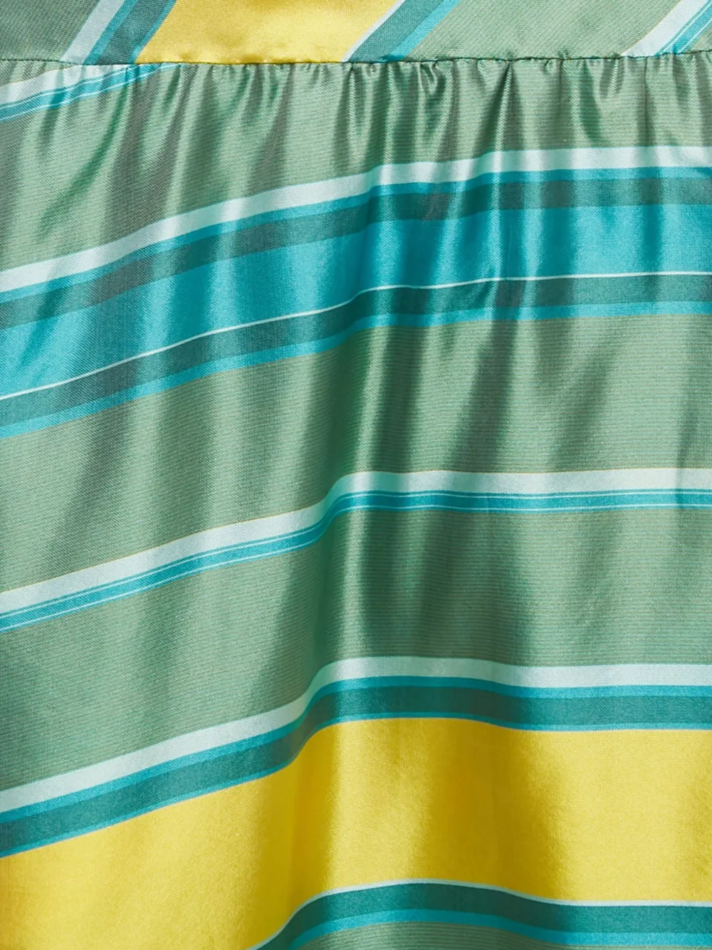 Pre-owned Max Mara Striped Midi Skirt In Green