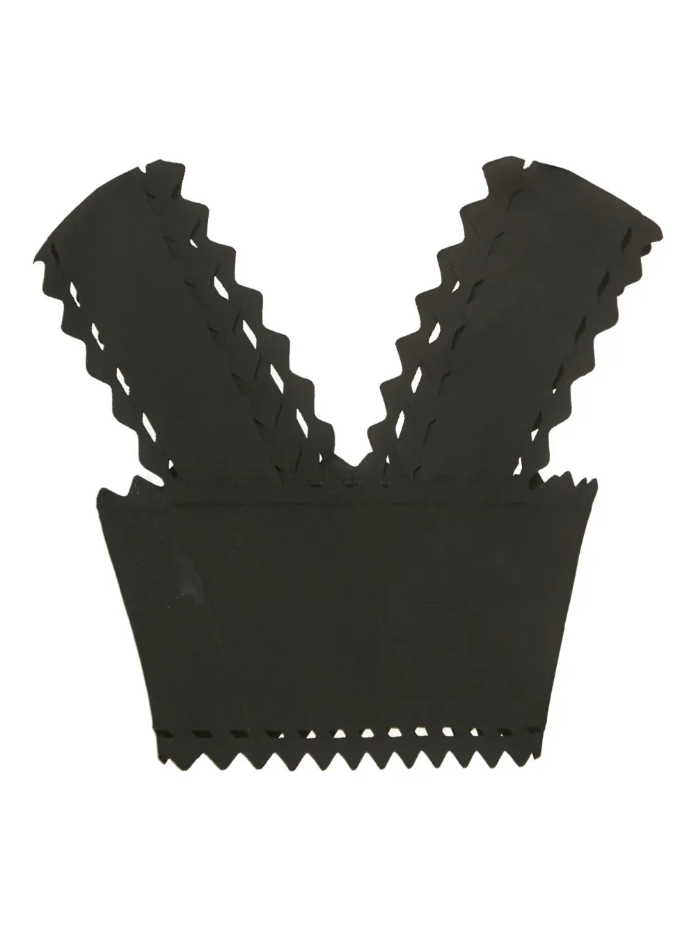 Alaïa Pre-Owned top festoneado con abertura | Image 2