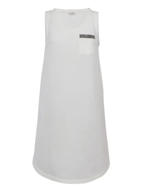 Brunello Cucinelli Monili-detail sleeveless mini dress